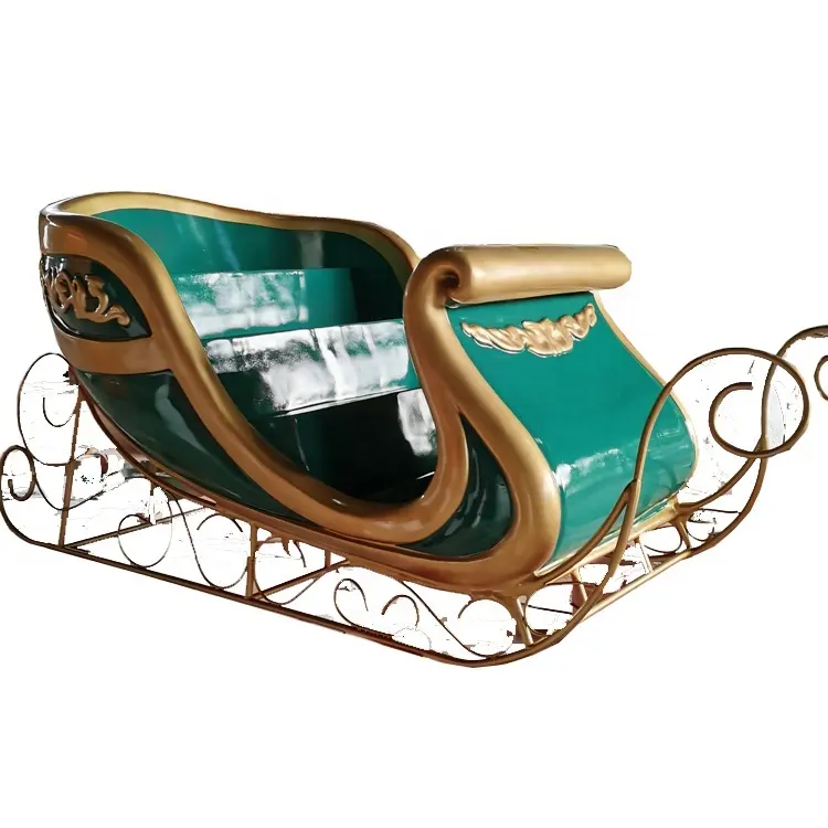 Christmas theme sculpture shopping mall decoration flying sled outdoor santa sleigh