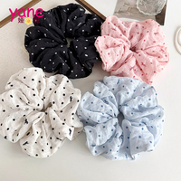 Scrunchie Rambut Kain Cetak Kustom - Ukuran Besar, Aksesoris Rambut Tebal, Paket Besar, Desain Polka Dot untuk Wanita
