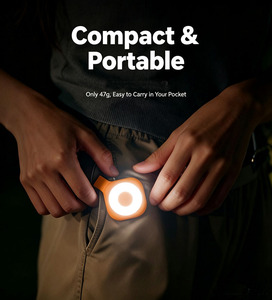 Lampe de poche LED compacte et portable, rechargeable, avec aimant, lampe de travail - Product Image 1