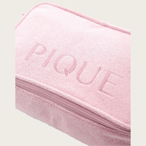 Eco-Friendly Toiletry Bag 10 Inches <b>Terry</b> Cloth Cotton Embossed Logo Makeup Bag For Travel - Product Image 4