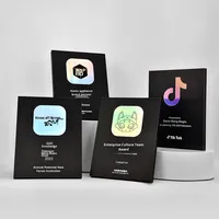 Médailles commémoratives personnalisées en alliage d'aluminium de haute qualité pour les partenaires commerciaux de TikTok, logos colorés et personnalisés