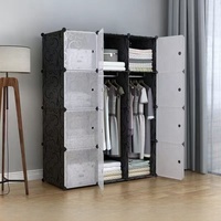 Armoire portable en plastique pour enfants, type cube, à assembler