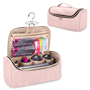 Sac de rangement portable pour styler de coiffure avec rotation à 360° °   Organisateur de voyage léger avec crochet pivotant, compatible avec les fers à friser, les brosses et les accessoires - Product Image 1