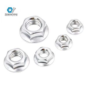 Atacado M5-M20 DIN6923 Hexagonal <span class=keywords><strong>Flange</strong></span> Porca Zincado Acabamento Grau 10 Azul-Branco com Dentes - Product Image 4