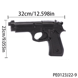 PESENAR pistola giocattolo di plastica nera-Design realistico per giochi di ruolo e oggetti di scena - Product Image 4