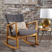 Dernier fauteuil moderne inclinable en bois paresseux pour le salon, les loisirs et le salon à bascule en velours