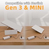 Cargador de Corriente CA a CC para Starlink Gen 3/Mini, con Cable de Alimentación y Adaptador para Starlink Mini Gen 3