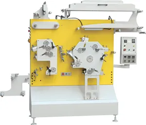 JR-1542 Wholesale Fully Automatic 6 Color Flexo Fabric Garment Satin Ribbon Label Printing Machine For Nylon Taffeta Cotton Tape