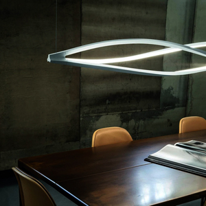 Illuminazione di design in alluminio 100W 1.2 1.5 1.8M sospensione AC85-265v tricolore <span class=keywords><strong>Nemo</strong></span> <span class=keywords><strong>luci</strong></span> a sospensione orizzontale per Villa Loft Hotel - Product Image 2