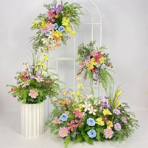 Chemin de table en tissu de fleurs artificielles roses faites à la main de 50 cm pour les événements de Noël et de la fête des mères, décoration de centre de table de mariage - Product Image 2