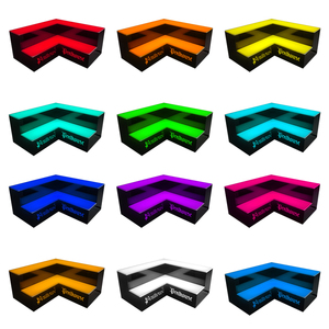 Exhibidor de Botellas de Licor Acrílico con Iluminación LED Personalizada, 2 Estantes, Base RGB para Bebidas Alcohólicas y Cócteles, con Control Remoto - Product Image 4