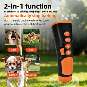 Repelente de Perros Portátil para Exteriores, Dispositivo de Control de Ladridos, 4 Dispositivos Ultrasónicos Disuasorios de Ladridos con Luz LED - Product Image 3