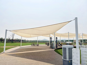 Tùy chỉnh nhiệm vụ nặng nề HDPE Sun Shade buồm vải HDPE dệt vải cho ngoài trời Patio Vườn Hồ Bơi tam giác hình dạng Poly - Product Image 5