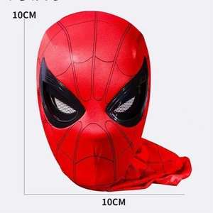 Máscara de Cosplay de Spider-Man Cyberpunk con Ojos Móviles, Ajustable, para Niños/Adultos, Unisex, de Poliéster - Product Image 2