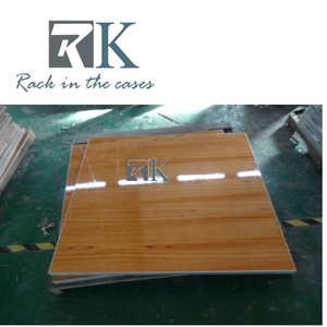 Dance Party Wooden Dance Floor with Yellow <b>Platform</b> and Aluminum Edges - Product Image 6