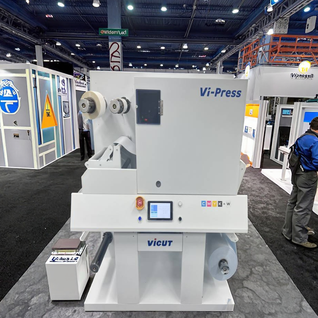 Vi-Press виниловый рулонный принтер для печати этикеток CMYK + белый цифровой принтер для этикеток