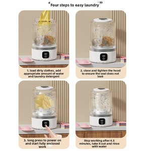 Mini-lave-linge portable sans fil USB pour sous-vêtements, soutiens-gorge et chaussettes, compact, rotatif, intelligent, en plastique, plug-and-play - Product Image 2