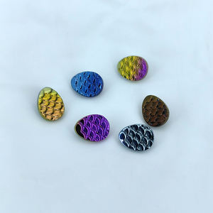 Calendo Nouvelle Arrivée Bijoux de Piercing de Mode ASTM F136 <span class=keywords><strong>Oeuf</strong></span> de Dragon en Titane Filetage Interne Ovale Labret Tops - Product Image 4