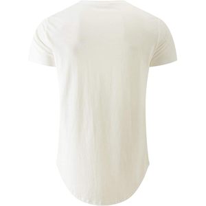 T-shirt long pour homme à manches courtes 100 % coton col rond respirant en jersey uni tendance - Product Image 6
