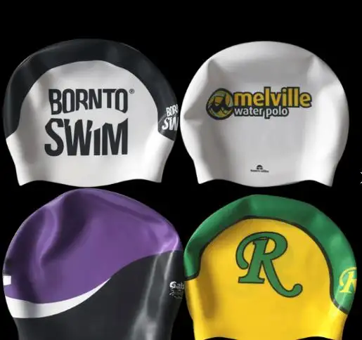 Factory Custom 100% Silicone Waterproof Seamless Swim Cap High Quality Water Sports Swimming Caps For Adult