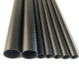 碳纤维圆管1000毫米高强度普通哑光光泽3k全拉挤碳纤维管