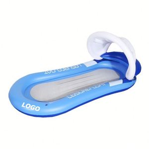 เปลญวนเป่าลม PVC พร้อมหลังคา - เก้าอี้ลอยน้ำแบบพกพาสำหรับความสนุกในน้ำ - Product Image 1