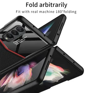 GKK غطاء هاتف محمول, غطاء هاتف محمول بتصميم رفيع للغاية باللون الأسود لأجهزة سامسونج جالاكسي Z fold 3 z fold 2