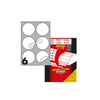 MARKIN 40mm Blanc Permanent Rond 24 Flex Étiquettes Personnalisées Impression Logo Rouleau A4 Autocollant Papier Adhésif Expédition