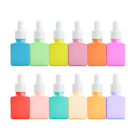 Nouveauté : flacon compte-gouttes en verre mat de luxe 50 ml pour sérum de soin de la peau et huile essentielle avec compte-gouttes ambre rose