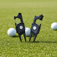 Outil de réparation de divots de golf multifonctionnel 7 en 1 en métal de haute qualité Dericsson avec brosse, accessoires de golf pour la réparation de la pelouse