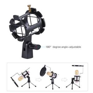 Soporte de Micrófono Profesional GAZ-05 para Estudio, Micrófono de Escritorio con Filtro y Trípode para Grabación en Estudio y Transmisión en Vivo - Product Image 6