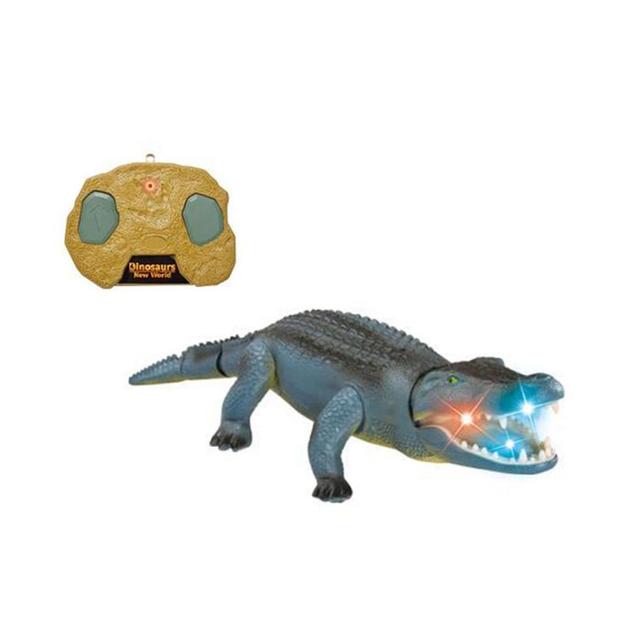 Remote Control Crocodile Toy | 2-Color RC Walking Alligator Lights Sound Effects | Battery Operated ABS Plastic Toy |