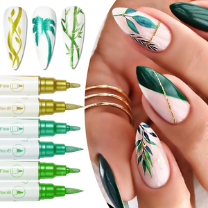 Pincel de Uñas de Doble Punta con Purpurina de Colores, Bolígrafo para Pintar Uñas con Efecto Halo, Pincel para <span class=keywords><strong>Gel</strong></span> - Product Image 5