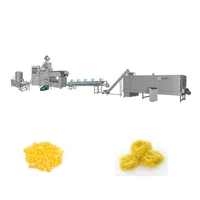 Ligne de production de pâtes et de macaronis motorisée contrôlée par PLC en acier inoxydable industriel, capacité de 120 à 150 kg/h