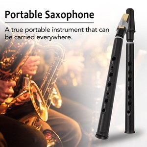 <span class=keywords><strong>Sax</strong></span> <span class=keywords><strong>tascabile</strong></span> nero Mini sassofono portatile piccolo sassofono con borsa per il trasporto strumento a fiato - Product Image 2