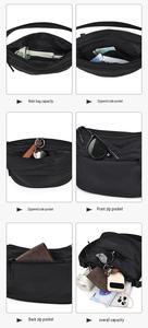 Nouveau sac à bandoulière pour homme en tissu Oxford uni tendance, sac messager minimaliste à grande capacité, imperméable et tendance - Product Image 6