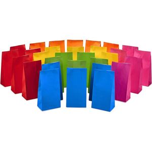 Sacs en papier de couleur unie pour cadeaux de fête, anniversaires, baby showers, activités et loisirs créatifs pour enfants, et coffrets cadeaux - Product Image 1