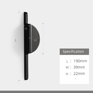 Modern Luxury Semicircle Cabinet Aluminum Drawer Pull <strong>Gold</strong> Black Kitchen Wardrobe Dresser Pulls Interior <strong>Door</strong> Handles - Product Image 5