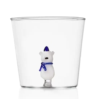 Vente en gros de gobelets à eau en verre résistant à la chaleur, série de Noël personnalisée, haute esthétique