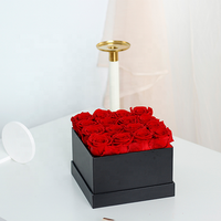 Saint Valentin Cadeau de Noël Éternelle Câlin Seau Éternelle Rose Fleur Séchée Naturelle Vraie Fleur Rouge Haute Qualité Rose Cadeau