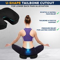Coussin de siège en mousse à mémoire de forme gel pour confort de conduite longue Coussin orthopédique respirant pour chaise de voiture