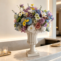 Arrangement de fleurs artificielles de luxe blanc et rose pour anniversaire, fête à domicile, décoration d'événements, fournitures pour jardin, traiteur et événements festifs