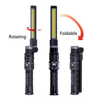 1000 lm Wiederaufladbare IP20 COB Faltbare Magnetische Arbeitsleuchte mit Batterieanzeige für Autoreparatur und Garage