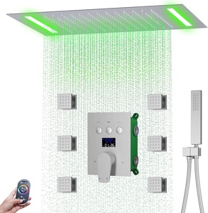 Sistema <span class=keywords><strong>de</strong></span> Ducha <span class=keywords><strong>de</strong></span> Lujo con Jet, Cabina <span class=keywords><strong>de</strong></span> Ducha Inteligente Digital con Efecto Lluvia, Conjunto <span class=keywords><strong>de</strong></span> Ducha con Ahorro <span class=keywords><strong>de</strong></span> Agua Fría y Caliente - Product Image 1