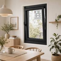 Ventana Fija de Aluminio Impermeable, Ventana Fija de Aluminio con Vidrio de Impacto y Rotura Térmica para Decoración del Hogar