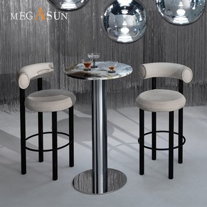 Chaises de <span class=keywords><strong>Bar</strong></span> en Métal Moderne de <span class=keywords><strong>75</strong></span> <span class=keywords><strong>cm</strong></span> de Haut pour Cuisine, Restaurant, Salon, Comptoir, 2 Table, Set de <span class=keywords><strong>Chaise</strong></span> Nodic - Product Image 3
