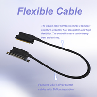 Câble Riser de Mise à Niveau pour Serveur Haute Vitesse, Bande Passante 128 Go/s, Connecteur Vertical, Isolation Adhésive UV, PCI-E 5.0, Centre de Calcul IA