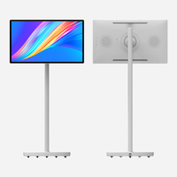 Monitor Inteligente LCD Blanco de 32 Pulgadas con Pantalla Táctil, Android 15, HDTV, 6GB+128GB, TV Portátil para Baño