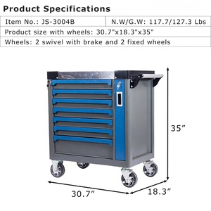 Xe đẩy dụng cụ đa năng bằng sắt kim loại nặng, 8 ngăn kéo, dành cho nhà để xe, nhà ở, xưởng. - Product Image 4