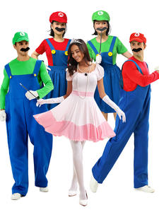 Costume d'Halloween Super Mario Peach Princess Dress Cosplay Game Costume Carnival Party Performance Outfit Princess Dress - Product Image 1